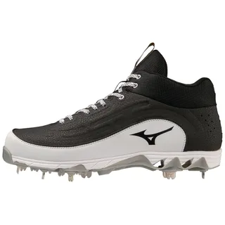 Mizuno Herren 9-Spike Ambition 3 Mid Baseball-Stollen, Schwarz/Weiß, 39 EU - 39 EU