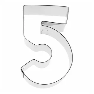 RBV Birkmann Birkmann, Ausstechform Zahl 5, Grau, 6 cm, Edelstahl