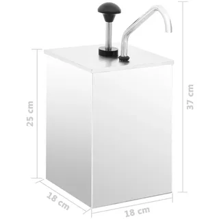 vidaXL Saucenspender Edelstahl 3,5 L