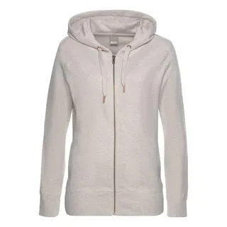 bench. loungewear Sweatjacke Damen beige-meliert Gr.36/38