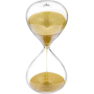 SuLiao Sanduhr 3 Minuten Groß - Gold Hourglass Sand Time, Glas Sandglas für Kinder, Klassenzimmer, Zuhause, Schreibtisch, Bürodekoration
