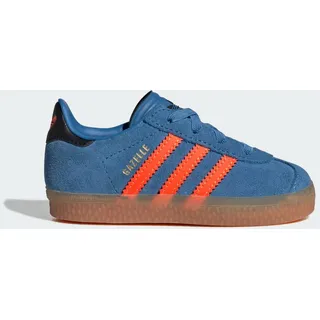 Adidas Originals Gazelle Comfort Closure Elastic Laces Kids Schuh - Focus Blue / Solar Orange / Core Black - 21