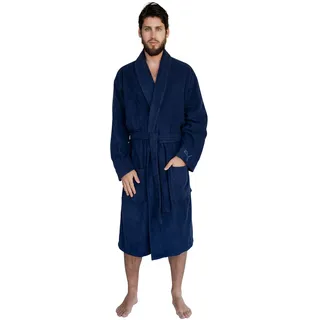PUMA Unisex Bademantel Morgenmantel Damen Herren Frottee 100% Baumwolle, Farbe:Blue, Bekleidungsgröße:S/M - S-M