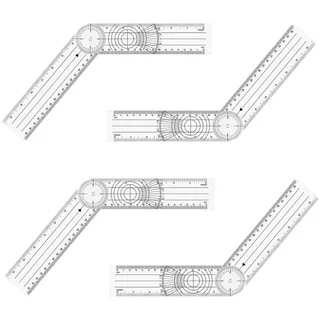 4 Stück Winkelmesser Schule,Goniometer,Winkelmesser Physiotherapie,Protractor School,Goniometer Physiotherapie,Medizinischer 360° Winkel,Transparenter Gelenkmesser für Sporttherapie,Studenten,Ärzte
