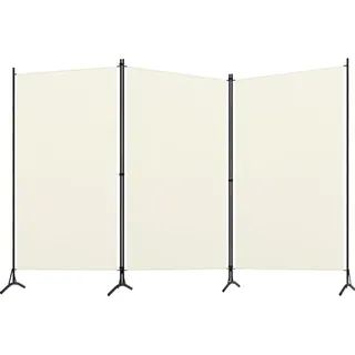 vidaXL 3-tlg. Raumteiler Weiß 260x180 cm
