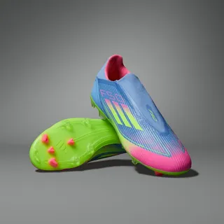 Adidas F50 League Laceless FG/MG - Blue Fusion/Lucid lemon/lucid Pink 44