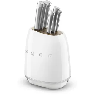Smeg 50's Style Messerblock 6-tlg. Weiß