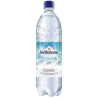 Adelholzener classic naturliches mineralwasser, NATRIUMARM mit kohlensaure, Alkoholfrei, 6er Pack, EINWEG (6 x 1 l)