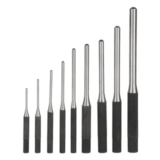 9-teiliges Spannstift-Lochstanzwerkzeug-Set Mechanik 9-teiliges Langlebiges Stahl-Rollen-Set Handstift-Entferner-Werkzeug mit Aufbewahrungstasche