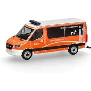 HERPA 098830 1:87 Mercedes-Benz Sprinter '18 Bus Flachdach Einsatzleitwagen "Feuerwehr Hamburg/Einsatzleitung"