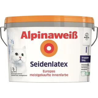 Alpina Seidenlatex Weiß seidenglänzend 1 l