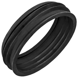 MegaHaustechnik HT Gummi-Manschette an Gußrohr Metallrohr, innen Ø 110 x außen Ø 125 mm, passt für Rohr Außendurchmesser 110mm und passt in Anschlußstück mit 125mm Innendurchmesser Dichtung Übergang