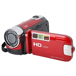 16-Megapixel-DV-Camcorder, 16-Fach-Digitalzoom-Kamera, 1080P-HD-Camcorder, Drehbarer 2,7-Zoll-TFT-Bildschirm mit USB-Schnittstelle, Kinder-Camcorder (Rot)