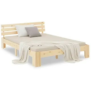 Homestyle4u Holzbett 120 x 200 cm H2 Braun