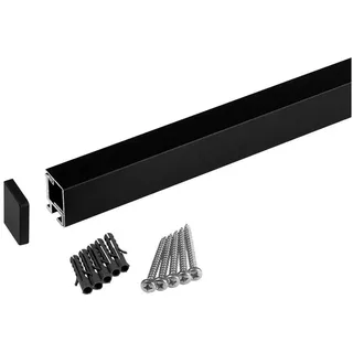 Kesseböhmer Küchenorganizer-Set Linero MosaiQ EasyLine Küchenreling 600 - 1800 mm, Profilleiste 1500 mm schwarz