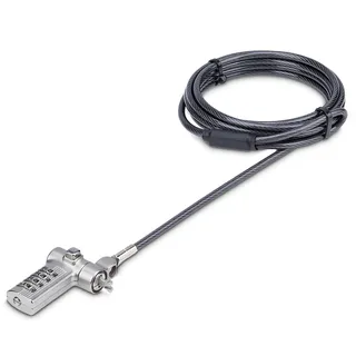 Startech StarTech.com Serialized Laptop Lock, Works w/Noble Wedge/Nano/K-Slot - security cable lock - Universal Laptopschloss 2m, Serialisiertes Sicherheitsschloss, Noble Kompatibel