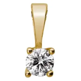 LYOMI Kettenanhänger 585/- Gelbgold 1 synth. Diam. 0,10 ct. gelb