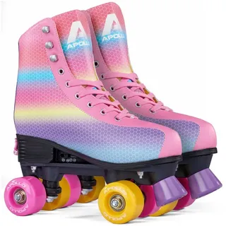 Apollo Rollschuhe Kinder | Classic Roller Retro | in Dancing Queen | Rainbow | Gr.: 31-34