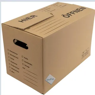 VERPAL Umzugskarton, (LxBxH), 520x280x320mm, doppelwellig, 15 Stück