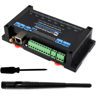 Waveshare ESP32-S3-ETH-8DI-8RO(Common Network Port), Industrial 8-Ch ESP32-S3 WiFi Relay Module, Isolated RS485 Interface, Xtensa 32-Bit LX7 2-Core Processor, Up to 240MHz, Multi Isolation Protection