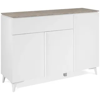 Die Möbelfundgrube Kommode Bertrix 133 x 92 x 40 cm weiß