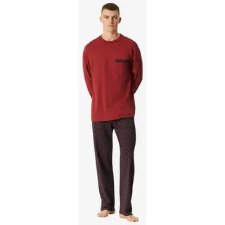 SCHIESSER Pyjama Comfort Nachtwäsche Dunkelrot M