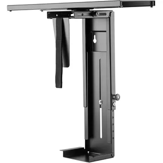 Ricoo PC Halterung unter Schreibtisch Computerhalterung für Untertisch TRH-05 bis 10Kg & 360-Grad Drehbar Flexibel Schwenkbar Computer Server Rack Gehäuse Tischhalterung
