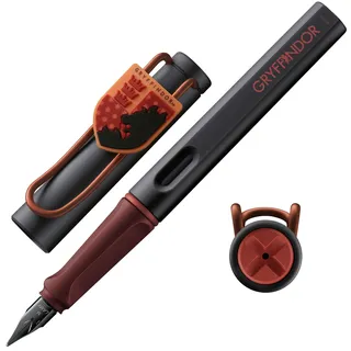 Lamy safari Harry Potter GryffindorTM Füller – Special Edition Füllhalter mit Wappen des Hauses - Stahlfeder in Strichbreite M – mit ergonomischen Griff – inkl. Tintenpatrone T10 blau – Rechtshänder