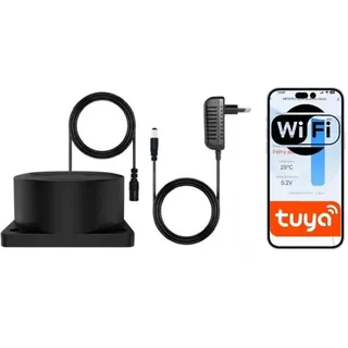 WLAN Füllstandssensor für Zisterne & Wassertank, Ultraschall Wasserstandsanzeige 0,1–5 m, Tuya Smart Life App, 2,4 GHz WLAN, Hoch-/Niedrigwasser-Alarm, 3 m Kabel, IP65 – Kein Zigbee