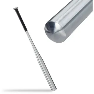 Relaxdays 4 x Baseballschläger Aluminium, Schwarz,Silber