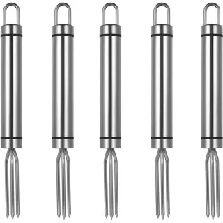 5 Stück Pellkartoffelgabel Kartoffelgabel, Pellkartoffel-Gabel mit 3 Zinken
