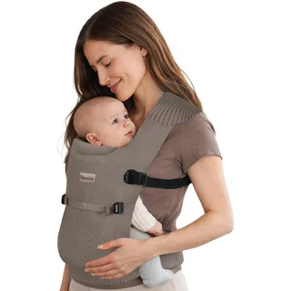 lionelo Mabel Babytrage, Atmungsaktiv und Leicht, 2 Tragepositionen Vorne und Hinten Tragbar, Weiches Netzmaterial, Baby Carrier für Kleinkind, Ab 4 Monaten bis 15 Kg, Kreuztragesystem