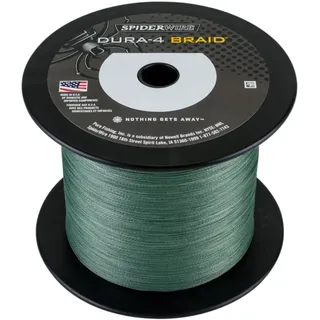 Spiderwire Dura 4, Angelschnur, Superline, Raubfischangeln, Hecht, Barsch, Zander, Forelle, Unisex, Moosgrün, 0,12mm | 10,5kg | 23lb | 1800yd