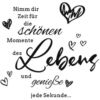 toolive tjapalo® pk228 Wandtattoo nimm dir Zeit für die schönen Momente wandtattoo wohnzimmer spruch zitate Wandsticker Flur modern Flur Wandtattoo Sprüche modern, Farbe: Größe: B140xH53cm