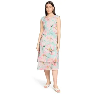 Betty Barclay Chiffonkleid mit Bindegürtel Mint/Rosé 48
