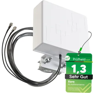 5G LTE Antenne Außenantenne Multiband Duo Antenne 5G / 4G / 3G MiMo 2X 9 dBi max. Verstärkung Wetterfest Outdoor für LTE Router mit SMA Anschluss für alle Netze 690-3800 MHz von netshop 25