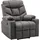 MCombo Fernsehsessel 7286 Stoff 85 x 100 x 94 Grau elektrisch Relaxfunktion