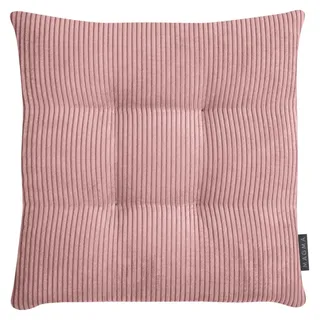 Magma Heimtex Stuhlkissen Sitzkissen INGA ca. 35x35x5 cm, gestreift trendiger Cord Look rosa