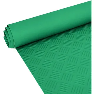 ANRO Gummimatte Premium Bodenmatte Bodenbelag TPE Riffelblech grün Breite 100 cm Länge 50 cm