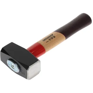 Gedore Fäustel mit Holzgriff, 1250 g Kopfgewicht, Hammer mit Eschenstiel, Werkzeug, geschmiedet, Rotband-Plus, 620 E-1250
