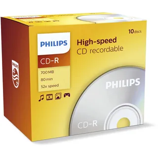 Philips - 10 x CD-R - 700 MB (80 min) 52x - cd-box