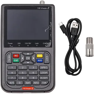V8 Finder2 Satellitenfinder, Digitales Finder-messgerät, Satellitenerkennung, Dvb-s2x-signalempfänger, Decoder, H.264 Hd, 3,5-zoll-lcd Für Die Einstellung Der Satellitenschüssel