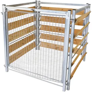 Bellissa Komposter Holz/Metall mit Sieb, Verzinkt, L 106 x B 109 x H 102 cm