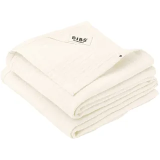 Bibs Muslin Cloth Mulltücher 2-Pack, 100% Bio-Baumwolle, 70x70 cm, Ivory