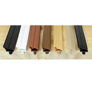 SN-TEC Zimmertürdichtung/Türdichtung/Türgummi SNTD 3005 für 4mm Nut mit verstärkter Anschlag Nase (5 Meter) Farbauswahl: Schwarz/Weiß/Braun/Dunkelbraun/Beige/Transparent (Beige)