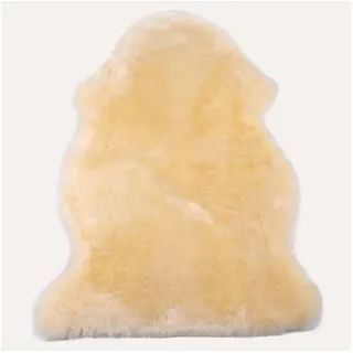 Babylammfell Naturasan – Baby Lammfell geschoren – medizinisch gegerbt, naturasan gelb 80 cm