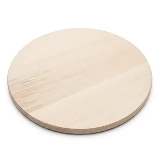 PEEWIT Rundes Pizzabrett Holz Ø 35 cm – Massives Buchenholz Servierbrett & Schneidebrett – Robustes Holzbrett rund zum Schneiden von Pizza, Brot, Käse & Snacks