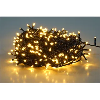 Spetebo LED Weihnachts Lichterkette warm weiß - 20 m / 200 led Garten Deko Beleuchtung mit Netzstecker Strom betrieben für den Außenbereich
