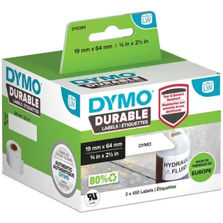 Dymo Universaletiketten 1933085 Weiß 19 x 64 mm 2 x 450 Etiketten
