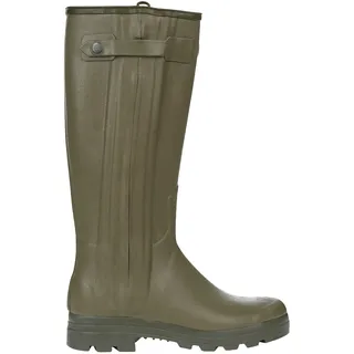 Le Chameau Gummistiefel Chasseur Cuir, vert vierzon, 43